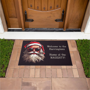Paillasson Père Noël Grumpy Texte Personnalisé