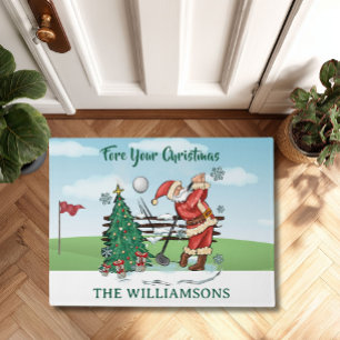 PAILLASSON PÈRE NOËL JOUE AU GOLF POUR VOS NOËL