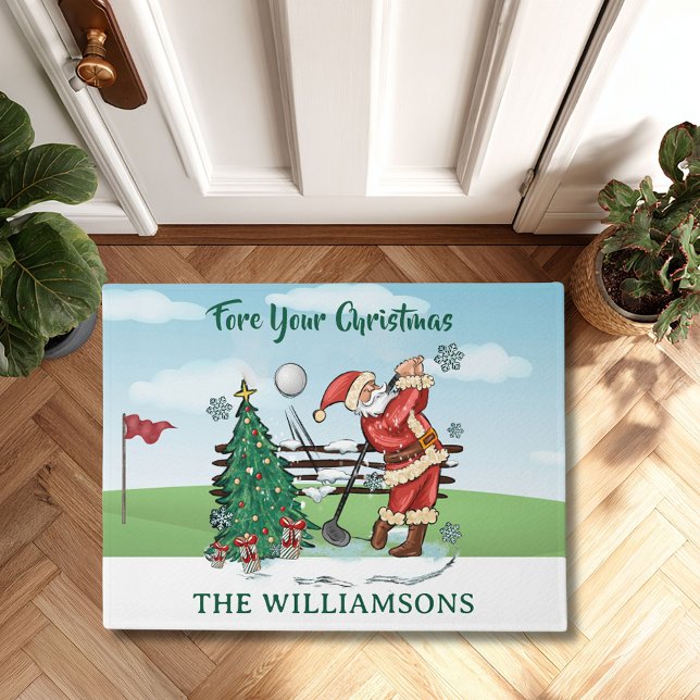 PAILLASSON PÈRE NOËL JOUE AU GOLF POUR VOS NOËL (Créateur téléchargé)