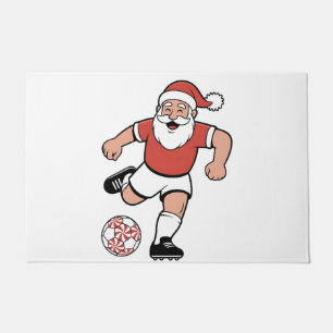 Paillasson Père Noël Jouer au football Joueur de Noël Sport