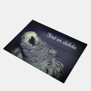 Paillasson Perroquet gris d'Afrique mignon oiseau Personnalis