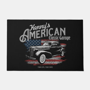 Paillasson Personalized American Vintage Classic Car Garage