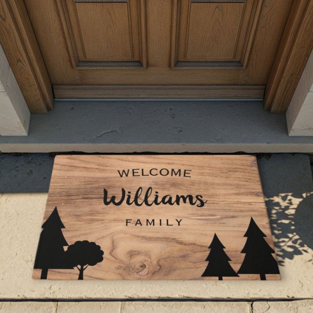 Paillasson Personalized Country Doormat - Pine & Tree Design  (Créateur téléchargé)