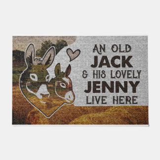 Paillasson Personalized Donkey Couple Old Jack Lovely Jenny 