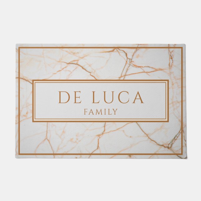 Paillasson Personalized Faux White Marble (Devant)