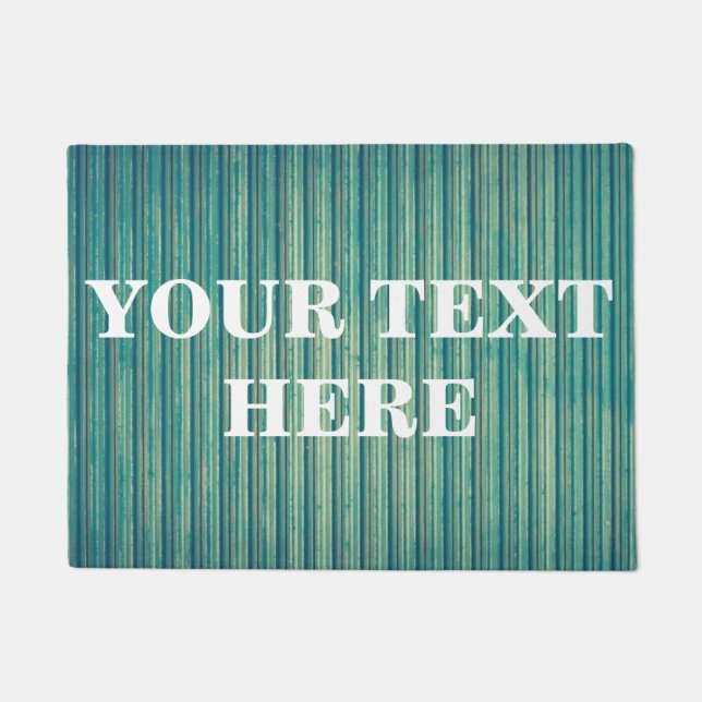 Paillasson Personalized Gray Bamboo Wood (Devant)