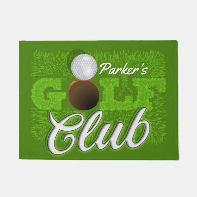 Paillasson Personalized NAME Golfer Green Golf Course Club (Devant)