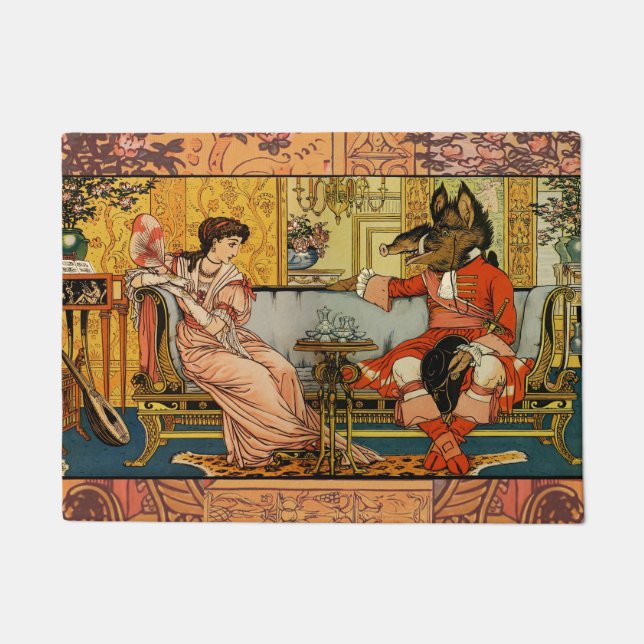 Paillasson Personnages de Contes de Fées Classiques Beauté Bê (Devant)