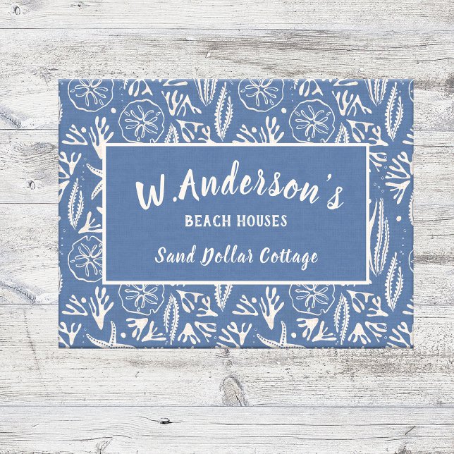Paillasson Personnalisable Marine-Bleu Océanique Textile (Welcome your friends and/or guests with the charm of the ocean using this customizable doormat.)