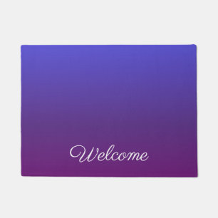 Paillasson Personnalisé bleu et violet ombre