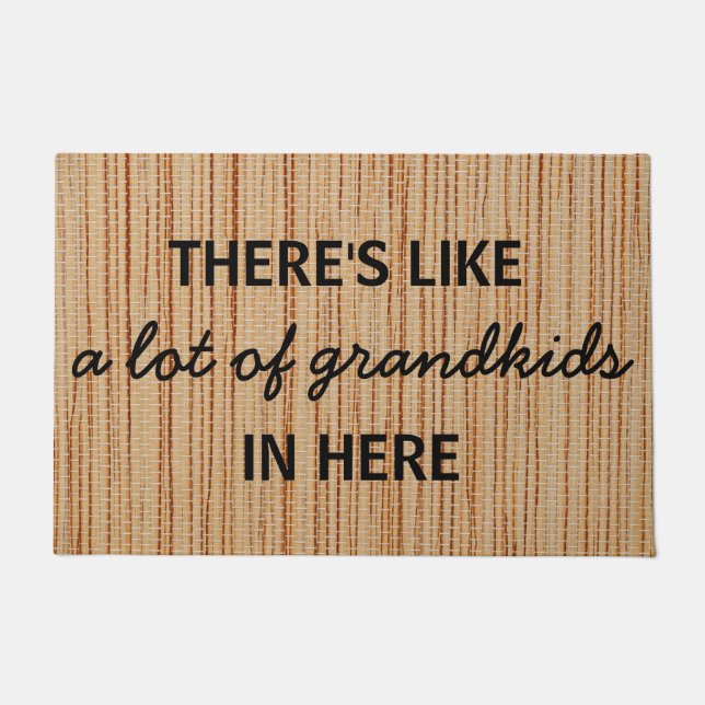 Paillasson Personnalisé Il y a beaucoup de petits-enfants ici (Devant)