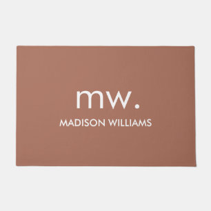 Paillasson Personnalisé Monogram Pastel Élégant Design Modern