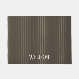Paillasson Personnalised brown retro pinstripes