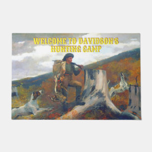 Paillasson Personnaliser un chasseur avec chasse de cerfs et