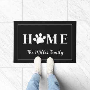 Paillasson Pet Paw Home avec nom Doormat