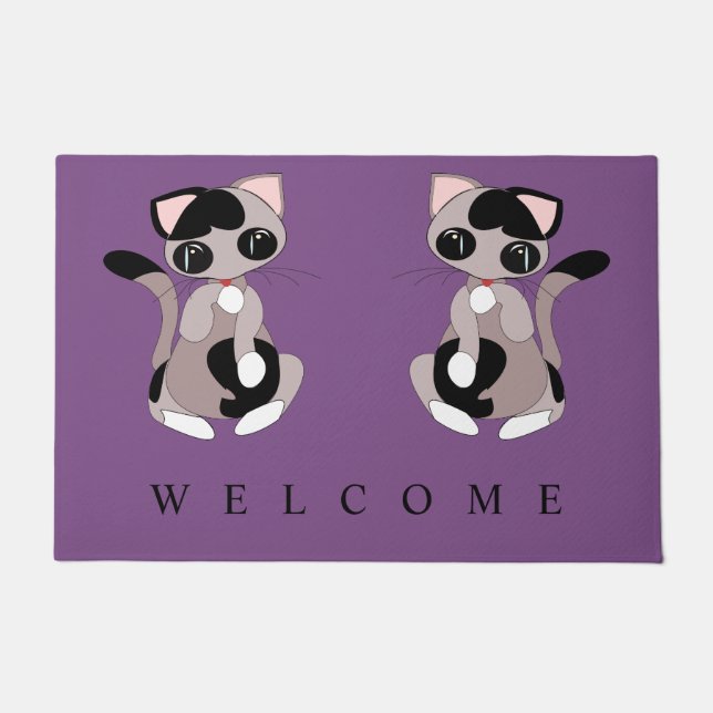 Paillasson Petit chat Doormat Bienvenue (Devant)
