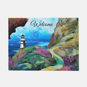 Paillasson Phare surplombant la mer