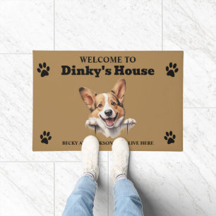 Paillasson Photo de chien de Corgi gallois de Cute Pembroke
