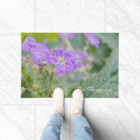 Photo de fleur sauvage de géranium violet avec nom