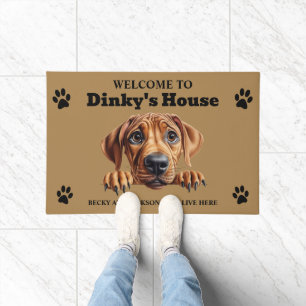Paillasson Photo du chien mignon Rhodesian Ridgeback