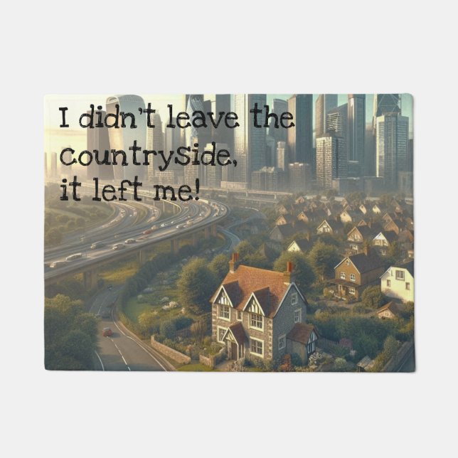 Paillasson Photo d'un mignon chalet avec une ville à proximit (Devant)