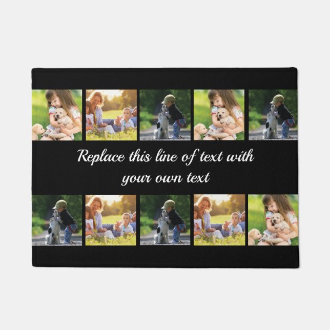 Paillasson photocollage et texte (Devant)