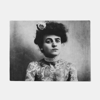 Paillasson Photographie vintage d'une femme tatouée