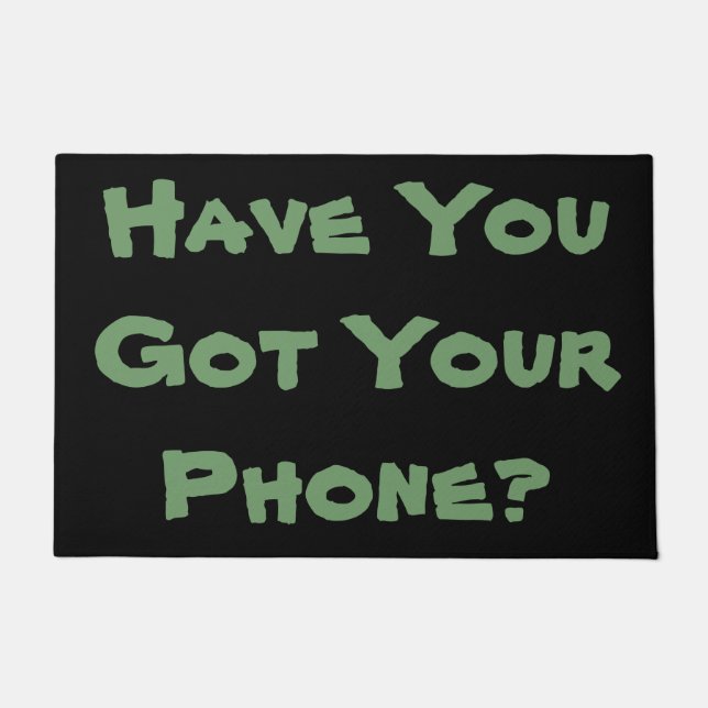 Paillasson phrase de rappel léger amusant original (Devant)