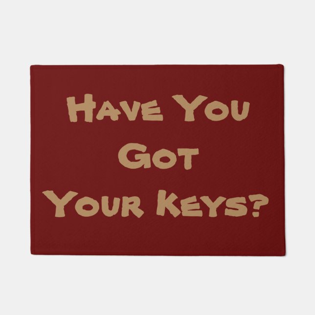 Paillasson phrase de rappel légère amusante (Devant)