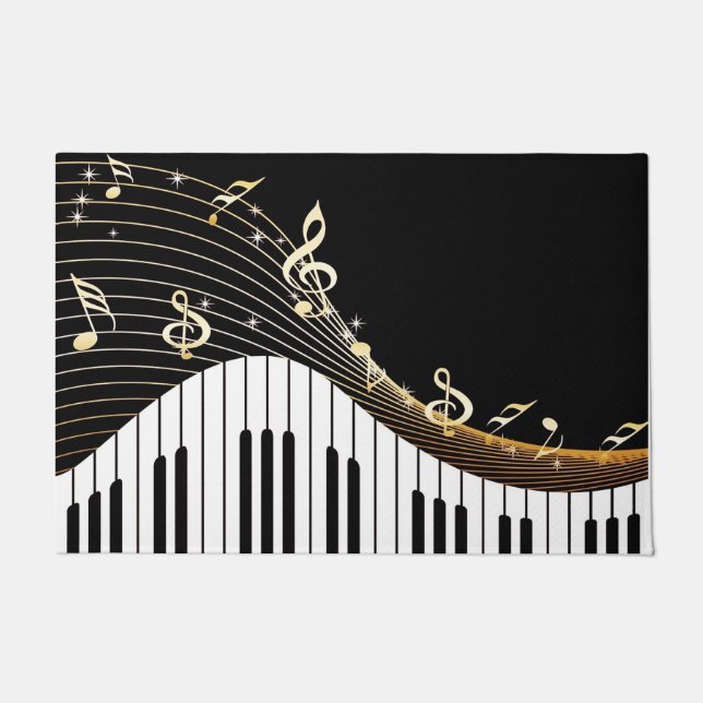 Paillasson Piano Doormat, Piano Lover cadeau, Musique Love ta (Devant)