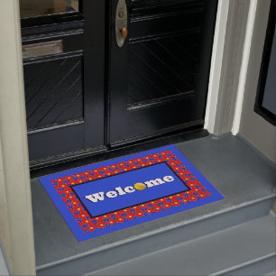 Paillasson Pickleball Blue Paddles Yellow Balls 4 juillet