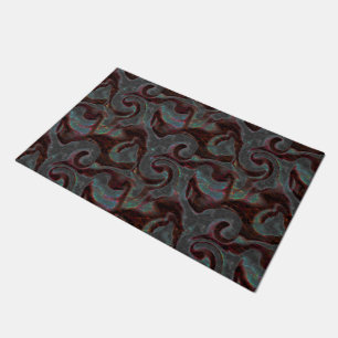 Paillasson Pièces en spirale sculptées de couleur foncée et t