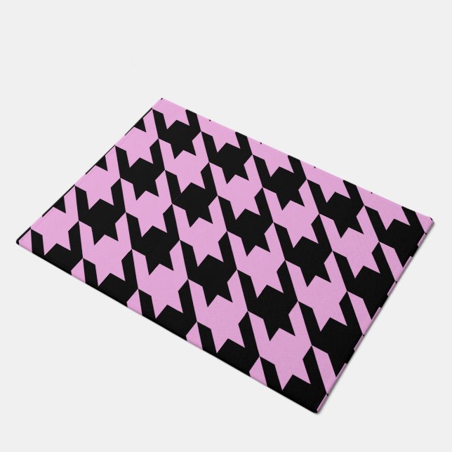 Paillasson Pied de fond rose et noir (Incliné)