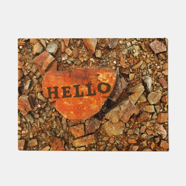 Paillasson Pierres "HELLO" personnalisables (Devant)