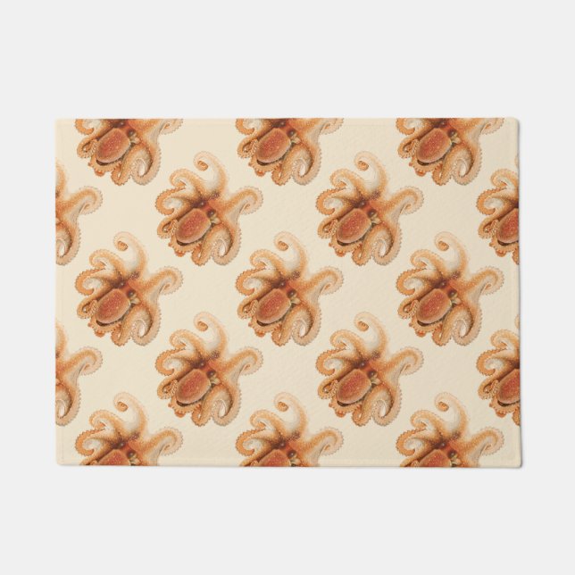 Paillasson Pieuvre Salutii, Animaux Aquatiques Marins Vintage (Devant)