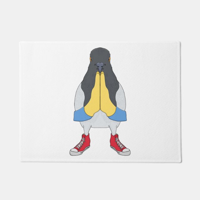 Paillasson Pigeon avec chaussures (Devant)