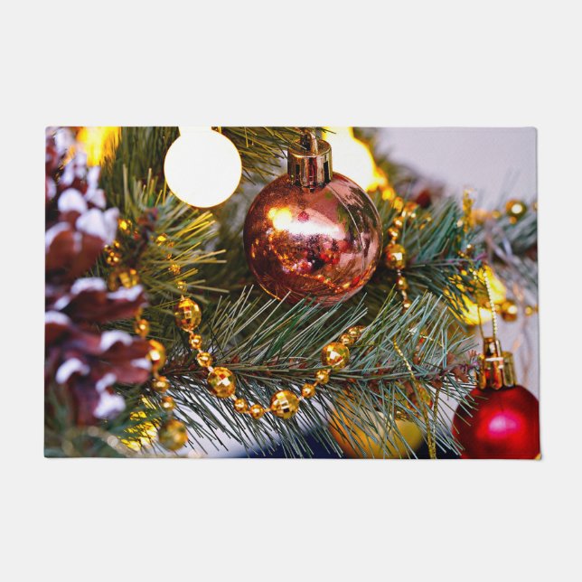 Paillasson Pine de Noël Bauble et Garland (Devant)