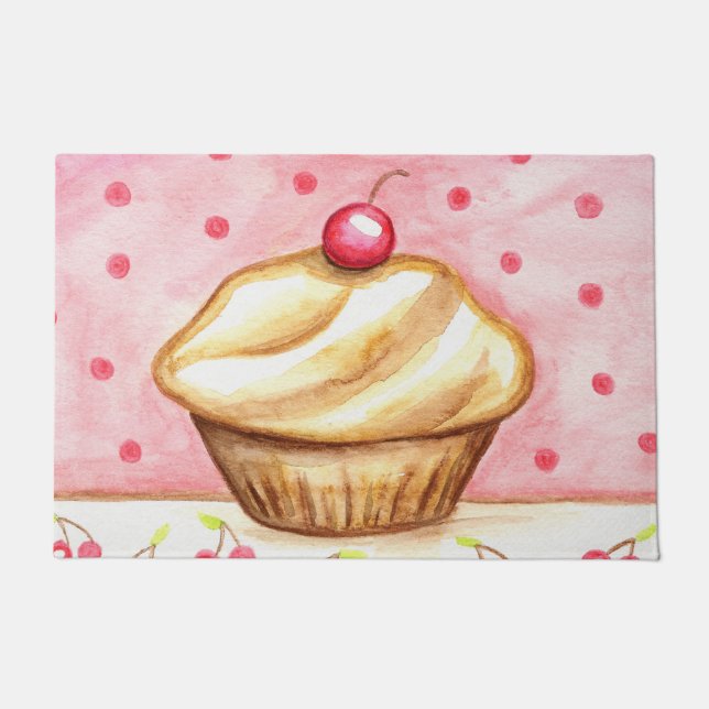 Paillasson Pink Cerise Cupcake (Devant)