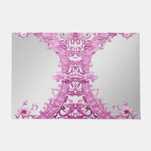 Pink Décor Floral Doormat