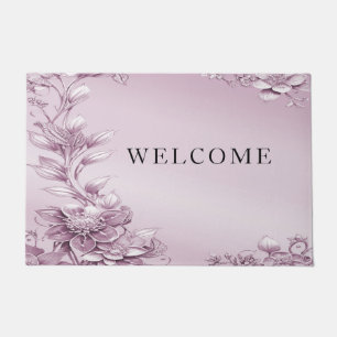 Paillasson Pink Floral Folial Pat