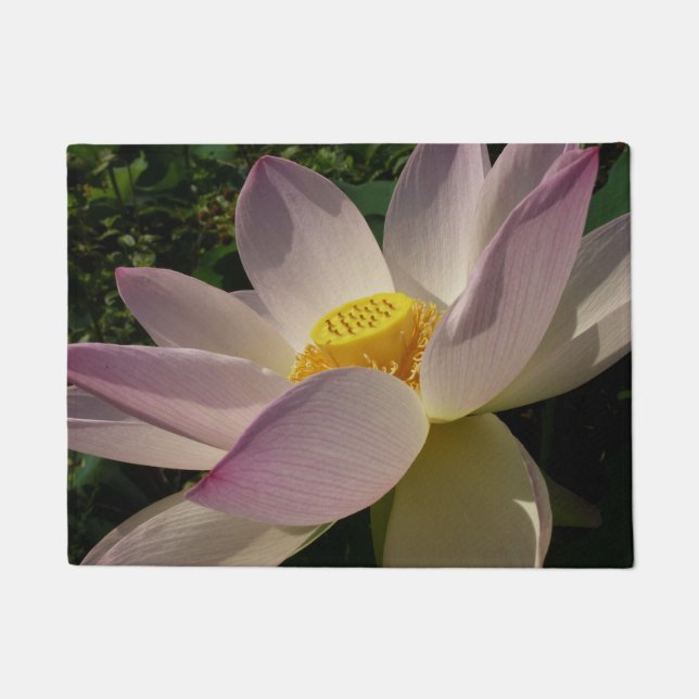 Paillasson Pink Lotus Flower III Summer Floral (Devant)