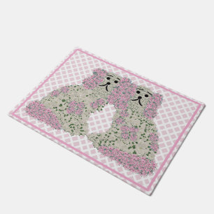 Paillasson Pink Magnolia Staffordshire Chiens Art Rose Imprim