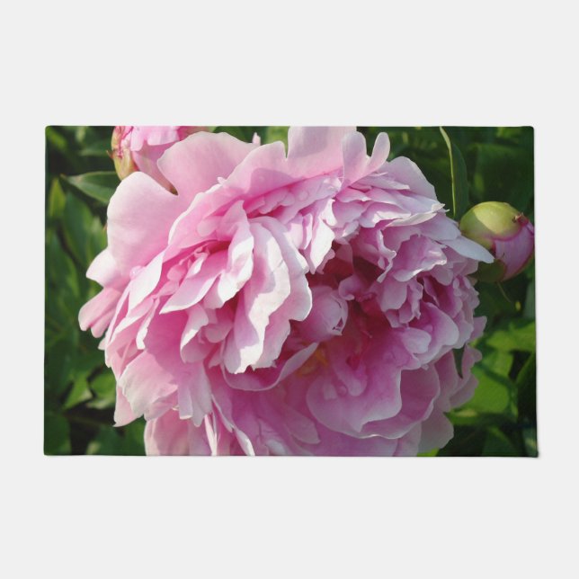 Paillasson Pink Peony photo cottage ferme jardin fleuri (Devant)