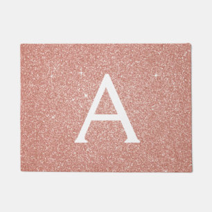 Paillasson Pink - Rose Gold Sparkle Parties scintillant Nom d
