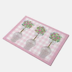 Paillasson Pink Topior Rose Ginger Jar Doormat Rug