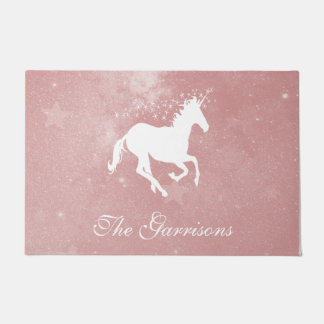 Paillasson Pink Unicorne - mat personnalisé