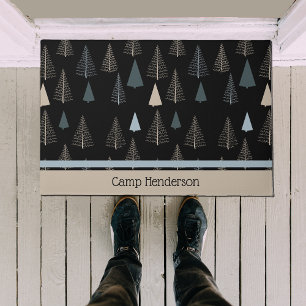 Paillasson Pins primitifs sur le noir