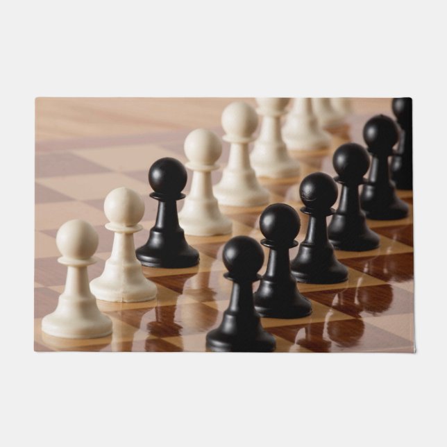 Paillasson Pions sur le tableau d'échecs (Devant)
