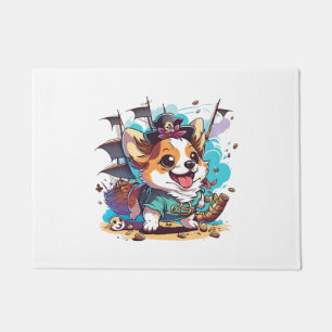 Paillasson Pirate de Chien de Corgi