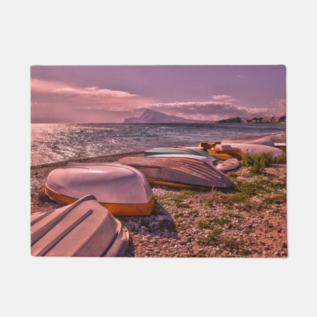 Paillasson Plage abandonnée des bateaux d'aviron | L'Olla, (Devant)